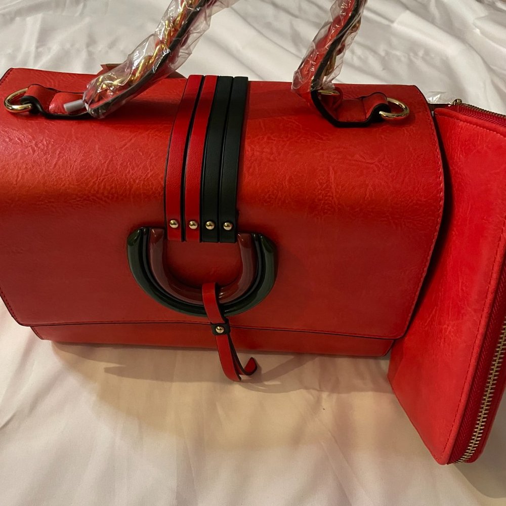 2 PC satchel handbag set